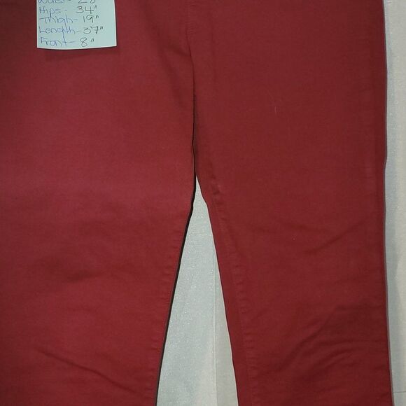 * * J BRAND BURGUNDY/WINE COLOUR SLIGHT STRETCH JEANS Final Discount - Picture 2 of 9